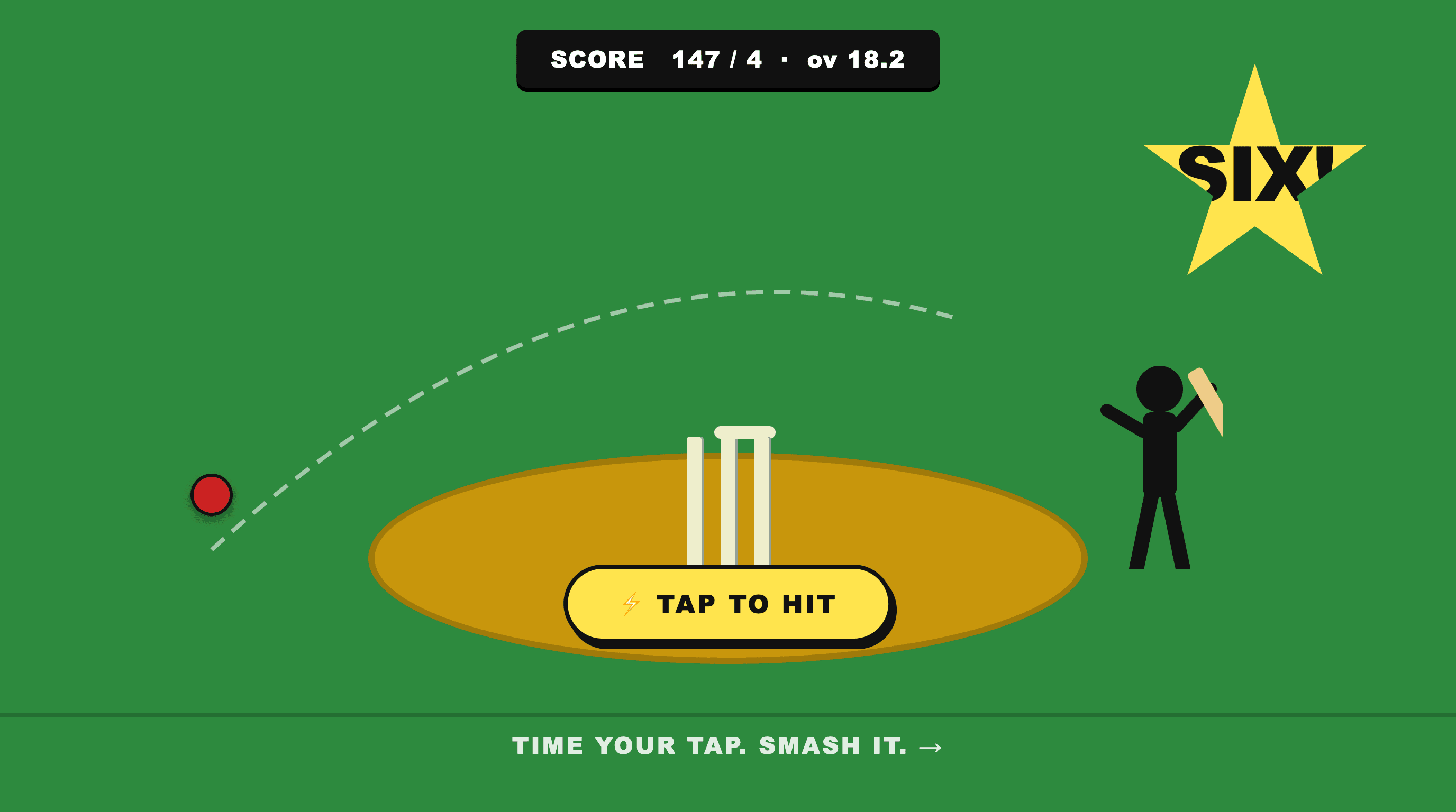 Tap Cricket Game: Play Free Online Cricket Tapping Game