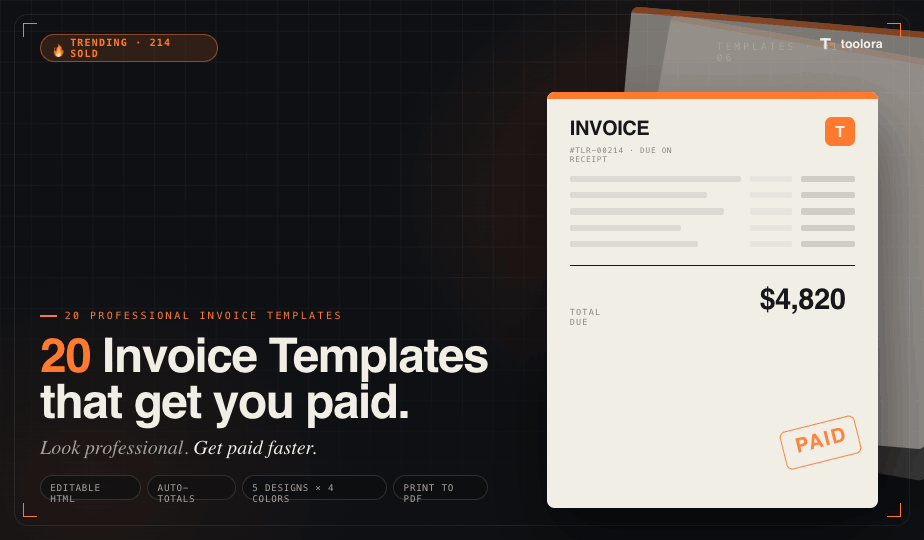 20 Invoice Templates